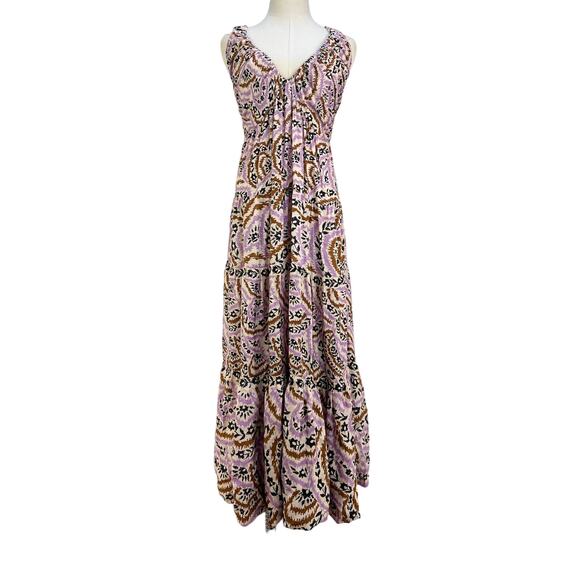 Omika Sorrento Maxi Lucia Lavender Printed Bubble Hem Racer Back - Picture 1 of 10